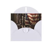 TietYaer American Flag Cowboy Boots Thank You Card with Envelopes Greeting Card Birthday Graduation Wedding Anniversary Valentine's Day