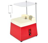 TIEXITOR UK Plug Stained Glass Grinder with Acrylic Baffle - Portable Machine with 5/8" & 1" Grinding Bits, 4200RPM Tool in Red