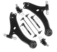 Tiezful 8PCS Front Suspension Kit Fit For Toyota Camry 2012-2017, Fit For Toyota Avalon 13-18 2 Front Lower Contorl Arm Assembly 2 Lower Ball Joint 2 Sway Bar End Link 2 Tie Rod End K620333 K620334