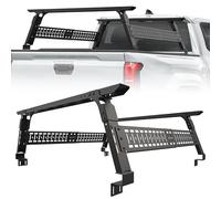 TIEZFUL Adjustable 16-25" High Truck Bed Rack, Overland Cargo Rack Ladder Rack Cross Bars Compatible with Tacoma/Silverado/Sierra/Ram/Tundra/Titan/Frontier/Colorado/Canyon/Gladiator JT/Ford F-Series