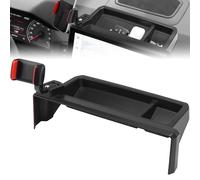 TIEZFUL Car Phone Holder W/Dash Organizer Fit for Toyota Tacoma 2024 2025 2026 4Runner Accessories, 360 Degree Rotation Phone Mount Dashboard Screen (14-Inch) Center Console Fit for Tacoma SR SR5