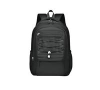 TIEZHICHESHI Casual minimalist student bag thickened honeycomb Oxford cloth backpack-black