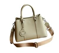 TIEZHICHESHI Exquisite handbag with genuine leather atmosphere Lady's one-shoulder messenger bag-elephant grey