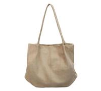 TIEZHICHESHI Leather minority texture one-shouldered mother bag large-capacity commuter personalized tote bag-khaki