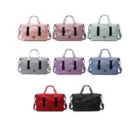 TIEZHICHESHI Multifunctional dry-wet separation fitness bag Oxford cloth portable travel bag-wine red