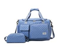 TIEZHICHESHI Oxford cloth large-capacity fitness bag wet-dry separation expandable travel bag-Tianlan