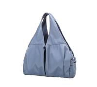 TIEZHICHESHI Oxford cloth solid color leisure fitness bag wet and dry separation anti-splash sports bag-blue