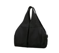 TIEZHICHESHI Oxford cloth solid color leisure fitness bag wet and dry separation anti-splash sports bag-black