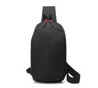 TIEZHICHESHI Oxford cloth solid color wear-resistant large-capacity chest bag casual bag-black