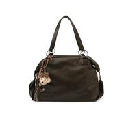 TIEZHICHESHI Retro autumn and w simple shoulder bag texture commuting tote bag-coffee color-plus pendant