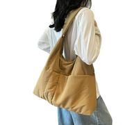 TIEZHICHESHI Simple casual commuter shoulder bag made of cloth Korean version of underarm bag-khaki