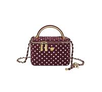 TIEZHICHESHI Simple shoulder slung small square bag rhombus box chain bag-red