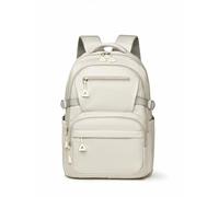 TIEZHICHESHI Solid color men's and women's campus backpacks-off-the-white waterproof travel backpack