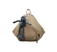 TIEZHICHESHI Students fall/w Japanese couple backpack creative personality contrast backpack-khaki-plus pendant