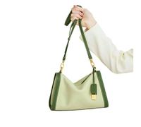 TIEZHICHESHI The first layer of cowhide one-shoulder crossbody bag is a simple leather pillow bag-only this is green.