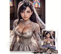 Tifa Lockhart Wedding for Adults 1000 Piece Jigsaw Puzzle Pure Logic Toy Peaceful Time Sharp Cut Heartfelt Gift (38x26cm)