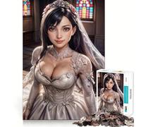 Tifa Lockhart Wedding Hard Jigsaw Puzzle for Adults 1000 Pieces Strengthen Recall Stress Release Premium Edge Fine Art Piece (50x75cm)