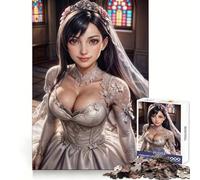 Tifa Lockhart Wedding Hard Jigsaw Puzzle for Adults 1000 Pieces Strengthen Recall Stress Release Premium Edge Fine Art Piece (50x75cm)