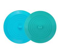 tifanso Silicone Tub Stopper Recyclable Bathtub Drain Stopper Upgraded Drain Plug Cover for Bathrooms and Laundries Kitchen Universal Use 6 inches (Teal+Aqua)