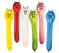 Tifany 8013391.0 Caterpillar Shaped Balloons Pack of 6 Multi-Coloured