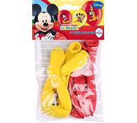 TIFANY Disney Junior 999240 Set de 6 Ballons, Autre Matière, Rouge et Jaune