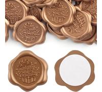 TIFDANNA Gold Wax Seal Stickers, 30 Pcs, Self-Adhesive, Waterproof, 3.5cm/1.3in, Perfect for Letters, Invitations, Cards, Gifts & Decoration