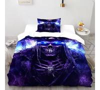 TIFFAN Ghost Pirate 2 Pcs Duvet Cover Animal Cartoon Animal 3D King Size for Kids Soft Microfiber With Sheet Pillowcases Single(135x200cm)