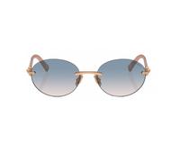 Tiffany Woman TF3104D 621716 Sunglasses Metal Gold Brown Round Normal Shaded