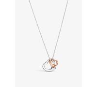 Tiffany & Co Tiffany & Co Open Heart Sterling-Silver and 18ct Rose-Gold Pendant Necklace Silver/Rose Gold 16In