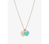 Tiffany & Co Tiffany & Co Return To Tiffany Double Heart Tag Extra-Large 18ct Yellow-Gold and Enamel Pendant Necklace Gold