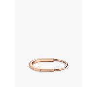 Tiffany & Co Tiffany & Co Tiffany Lock 18ct Rose-Gold and 0.31ct Diamond Bangle Bracelet Rose Gold L
