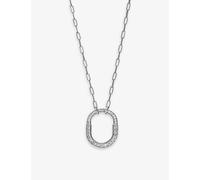Tiffany & Co Tiffany & Co Tiffany Lock Medium Rhodium-Plated 18ct White-Gold and 1.25ct Brilliant-Cut Diamond Pendant Necklace White Gold 46cm