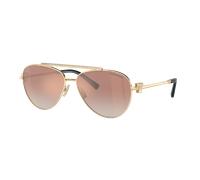 Tiffany & Co. Woman Sunglass TF3101B - Frame color: Pale Gold, Lens color: Gradient Pink Mirror Orange