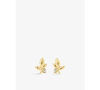 Tiffany & Co Womens 18k Gold Olive Leaf Diamond and 18ct Yellow-gold Earrings 1 Size