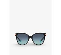 Tiffany Woman TF4193B 80019S Sunglasses Acetate Black Blue Pillow Normal Shaded
