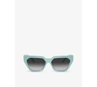 Tiffany & Co Womens Blue Tf4205u Steve Mcqueen Irregular-frame Injected Sunglasses 5.6cm