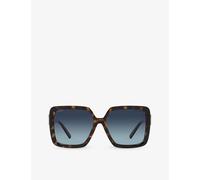 Tiffany & CO Womens Brown TF4206U Tortoiseshell Square-frame Acetate Sunglasses