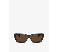 Tiffany & Co Womens Brown Tf4213 Rectangle-frame Tortoiseshell Acetate Sunglasses