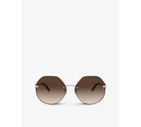 Tiffany & Co TF3077 Women's Irregular Sunglasses, Pale Gold