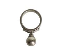 Tiffany & Co Women's Preloved & Ball Dangle Ring in Silver Metal in Metallic Silver