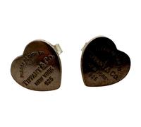 Tiffany & Co Women's Preloved & Co. Return to Heart Tag Stud Earrings in Silver