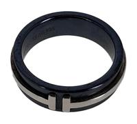 Tiffany & Co Women's Preloved & Wide Band Ring in Black Metal