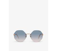 Tiffany Woman TF3077 616016 Sunglasses Metal Red Blue Geometric Normal Shaded