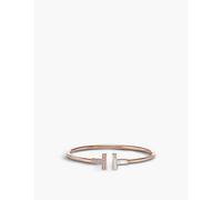 Tiffany & Co Womens Rose Gold T Wire 18ct Rose-gold, 0.11ct Diamond and Mother-of-pearl Bracelet M