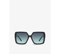 Tiffany & Co Womens Tiffany & Co 0Tf4206U Square-Frame Brand-Embossed Acetate Sunglasses Black