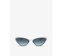 Tiffany & Co Womens Tiffany & Co Tf3095 Cat-Eye Metal Sunglasses Silver