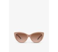 Tiffany & Co Womens Tiffany & Co Tf4196 Cat-Eye Brand-Embellished Acetate Sunglasses Brown