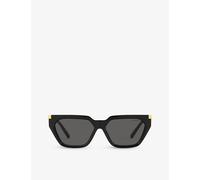 Tiffany & Co Womens Tiffany & Co Tf4205U Branded-Arm Irregular-Frame Acetate Sunglasses Black