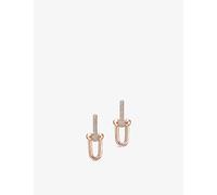 Tiffany & Co Womens Tiffany & Co Tiffany Hardwear Large Link 18ct Rose-Gold and 1.18ct Diamond Earrings Rose Gold 1 Size