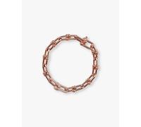 Tiffany & Co Womens Tiffany & Co Tiffany Hardwear Medium Link 18ct Rose-Gold and 1.39ct Diamond Bracelet Rose Gold M
